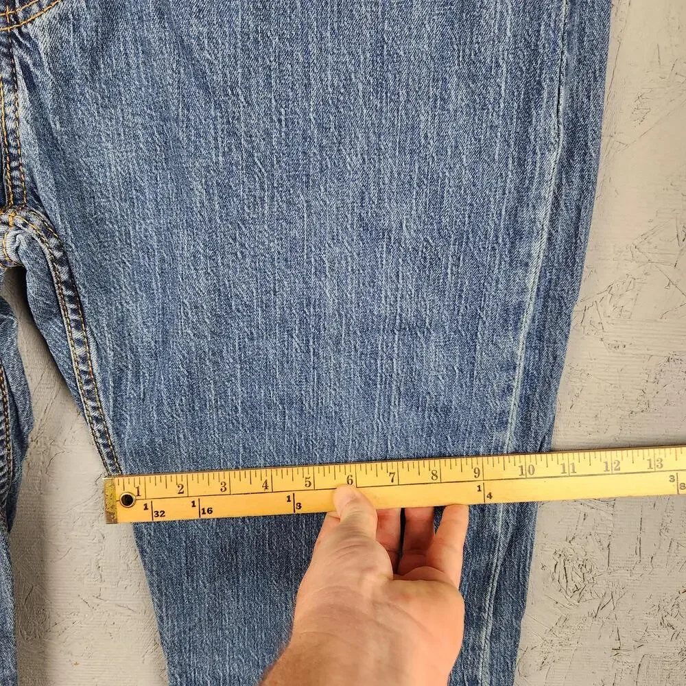 Levis 505 Jeans Mens 40x30 Blue Denim Straight Leg Stretch Medium Wash Classic